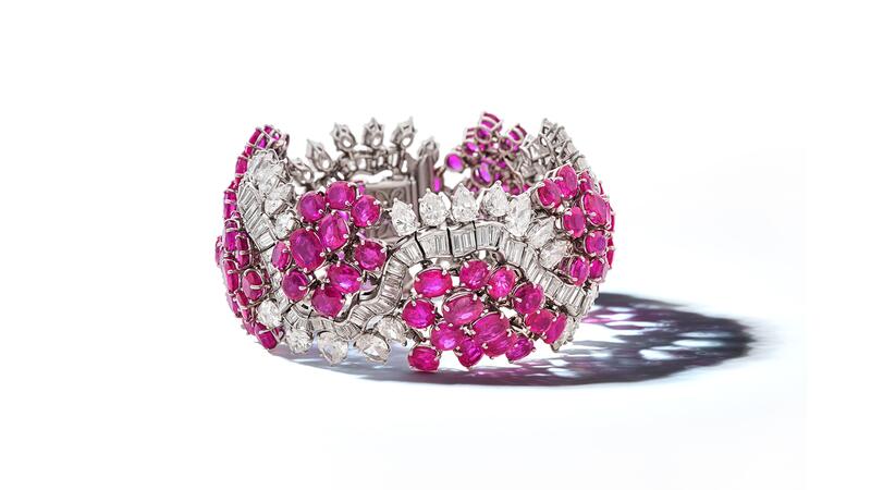 Red Skelton Harry Winston ruby and diamond bracelet